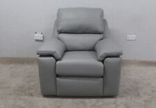 G Plan Taylor Cambridge Grey Leather Static Armchair RRP £1599