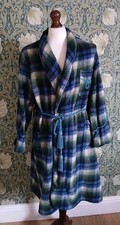 Vintage Mens Wool Tartan Robe