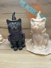 Rubber Latex Mould Large Witch Black Cat Cute Halloween Gothic LAST ONE