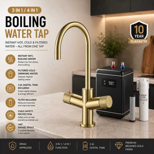 Boiling water kitchen tap 98c - boiling,