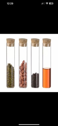 Count glass test tubes with - glass,
