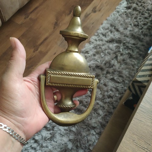 Vintage brass door knocker - brass,