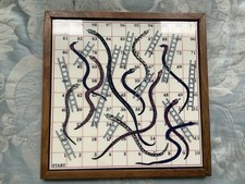 Classic Handmade Wooden Snake and Ladder Magnetic Board
