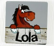Stable Door Name Plate Personalised Sign Metal Horse Pony Plaque Bay