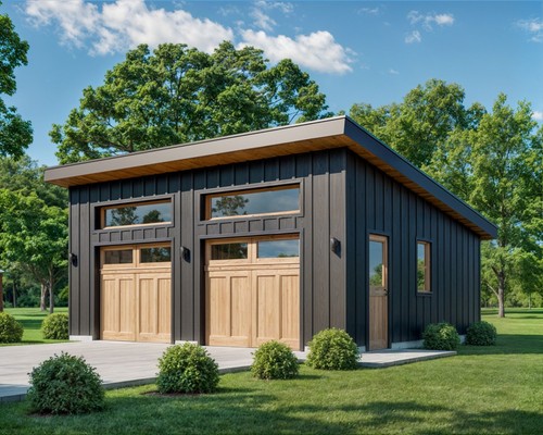 Two car garage plan - car,
