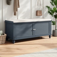 Shoe Bench Hallway Wooden Rack Storage Cabinet Cushion Seat Cupboard Organiser