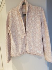 Lovely Odd Molly apricot and cream 100% Cotton cardigan with tie front in size 2