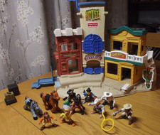 Vintage Fisher Price Great Adventures Wild Western Town, Figures & Accessories