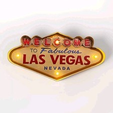 Retro Vintage Metal Light Wall Decor Las Vegas Pub Bar LED Sign