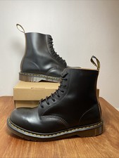 Dr Martens Docs Made In England 1460 Black Quilon Smooth Boots UK 5 EU 38 Good