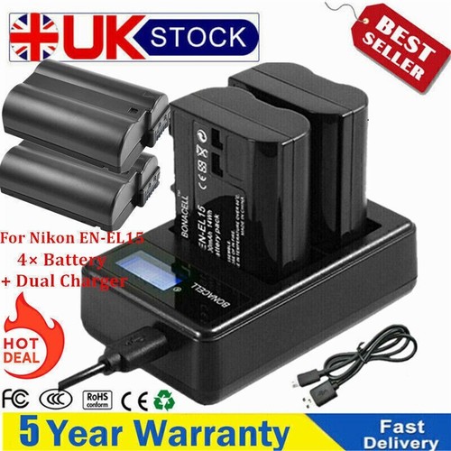 2800mah el15 battery - 2x, en-el15