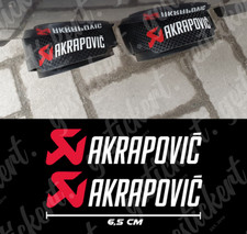 2x 6.5 cm exhaust sticker for Akrapovic sticker decal tuning exhaust car JDM