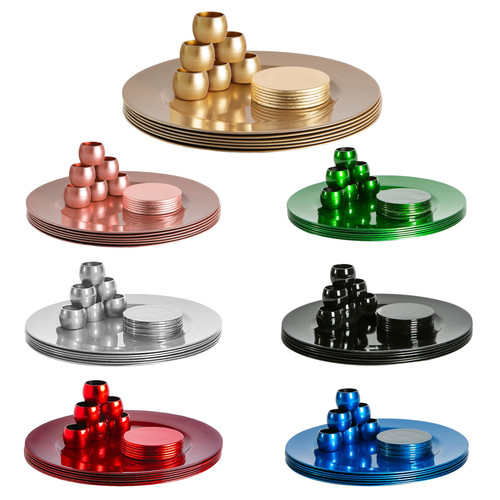 Piece metallic charger - 18,