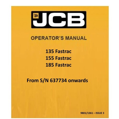 Operator manual for jcb 135 - operator,