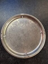 Vintage Falstaff Silver Plated Wine Coaster Trinket Dish Plate Please Read