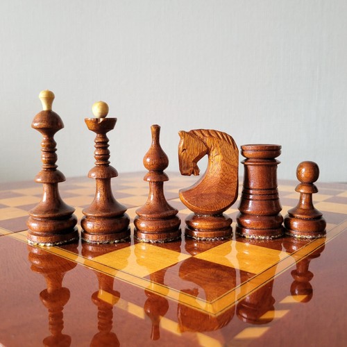Soviet wooden chess set signed - soviet,