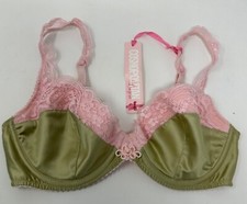 Women's Cosmopolitan Lingerie bra pink and olive colour size 32D NEW