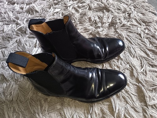 Loake black polished leather - loake,
