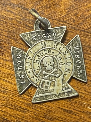 Antique victorian medal skull - victorian,