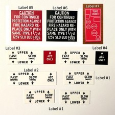 4 x Leslie Speaker amp labels