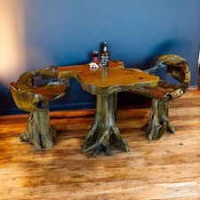 Teak root wood - wood, table