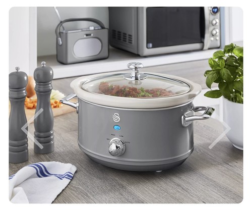 Swan retro slow - cooker, grey