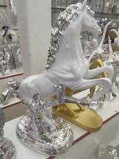 New White/Silver Horse Resin