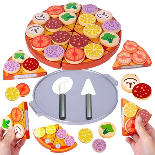 Kids wooden pizza - toy, 6