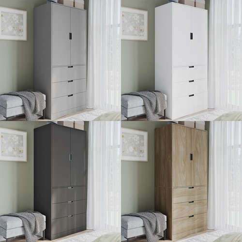 Door modern wardrobe with - 2,