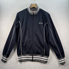 Ellesse Tracksuit Jacket Size Small Colour Black Full Zip Retro Track Top
