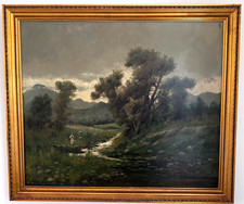Antique large oil painting
