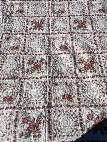 Vintage hand stitched red - hand,