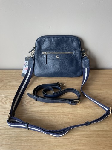 Ashwood leather navy blue - leather,