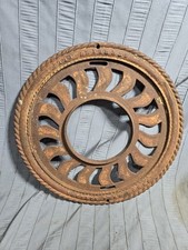 ANTIQUE CAST IRON ORNATE STOVE PIPE COLLAR CHIMNEY FLUE COVER Architectural 