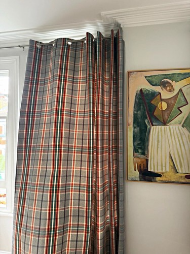 Dunelm tartan eyelet lined - dunelm,
