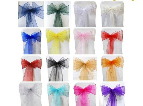 Organza chair sash bow sashes - organza,