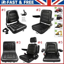 Waterproof Universal Tractor Seat Adjustable Forklift Digger Mower Dumper Seat +