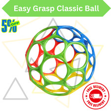 Bright Starts Oball Easy Grasp Classic Ball BPA-Free Infant Toy Newborn and up,