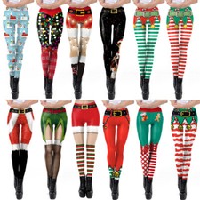 Women Girls Christmas Leggings