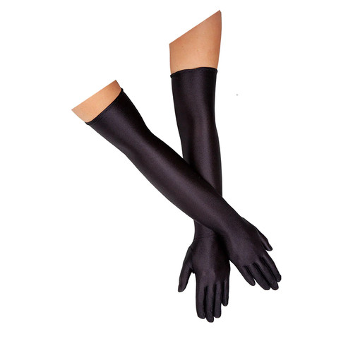 Long 56cm satin gloves - gloves, elbow