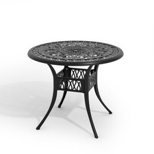 Cast Aluminium Bistro Set Metal Garden Furniture Dining Table and Chairs Outdoor