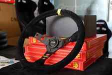 Universal Volante MOMO 350MM 14' Deep cone 90mm Suede Leather Steering Wheel