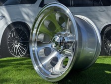 4X R17 Inch 5X150 Off-Road Mirror Style Polished Silver Wheels: Fits For 4X4