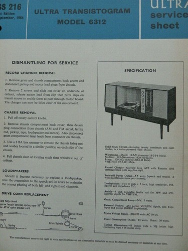 Ultra transistorgram record - ultra,