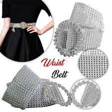 Fashion Belt Silver Rhinestone