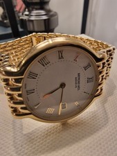 Raymond Weil Men's Gold-Plated Wristwatch. 5549 Vintage VG Condition. Gift Boxed