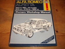 Alfa Romeo Alfetta 1973-1981 - Haynes Owners Workshop Manual