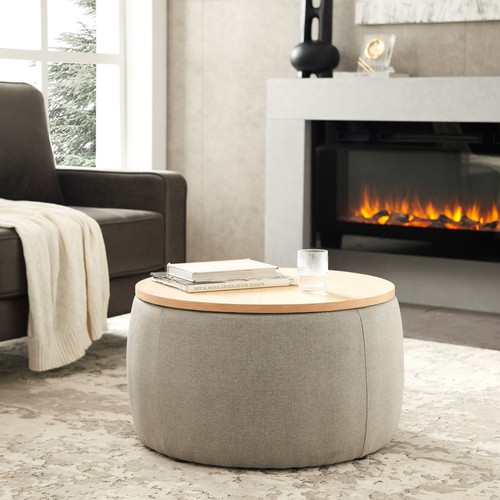 Round storage ottoman - storage, 2