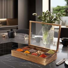 Wooden Spice Box Wooden Spice