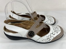 Loretta Orthopaedic White Leather Sling Back Mary Jane Ventilated Sandals Shoes5